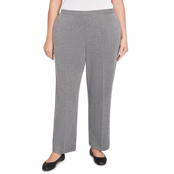 Alfred Dunner Pants - Alfred Dunner Women's Classic Fit Pants Waistband Gray Trousers NWT Size 16
